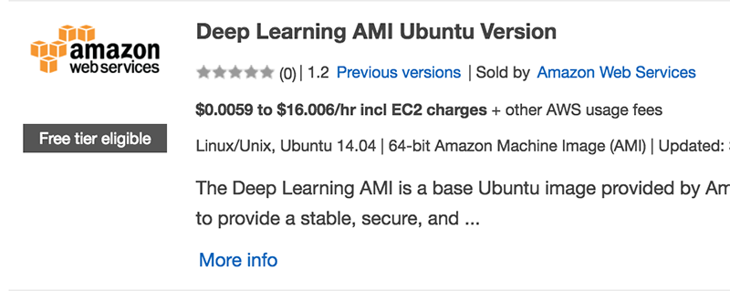 Deep learning AMI